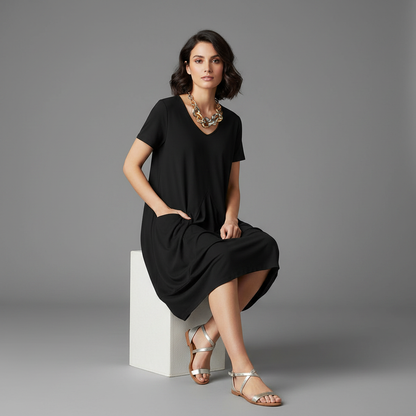 Loose Fitting Summer Midi Dress | Women's Casual Dress