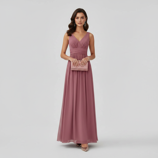 Sleeveless V-Neck Maxi Dress | Long Dresses for Women