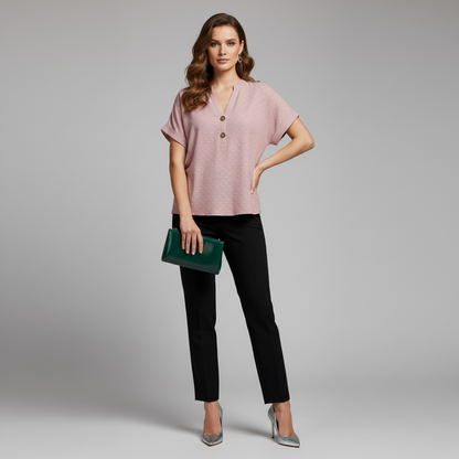 V-Neck Casual Blouse | Women's Going Out Tops