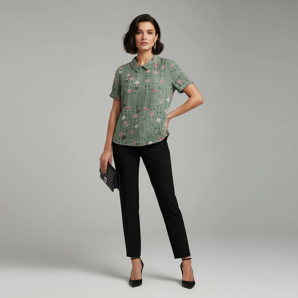 Vintage Floral Blouse | Women's Blouse