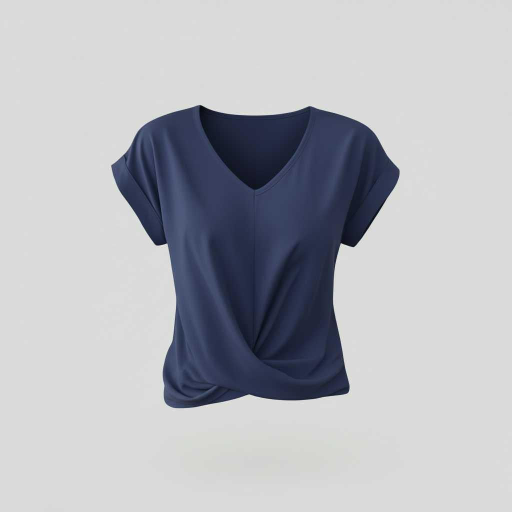 Women's V-Neck Twist Top | Casual Blouse for Summer
