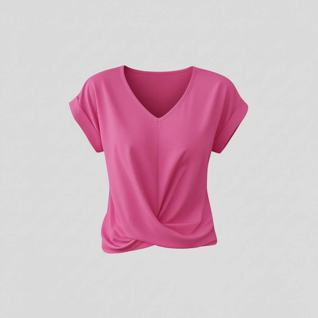 Women's V-Neck Twist Top | Casual Blouse for Summer